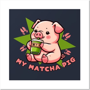 Matcha pig Posters and Art